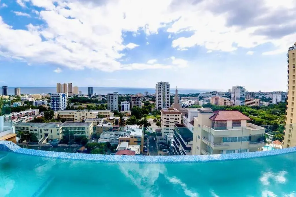 Apartmento En El Corazon De La Ciudad Con Piscina Infinita Y Vista Al Mar Santo Domingo