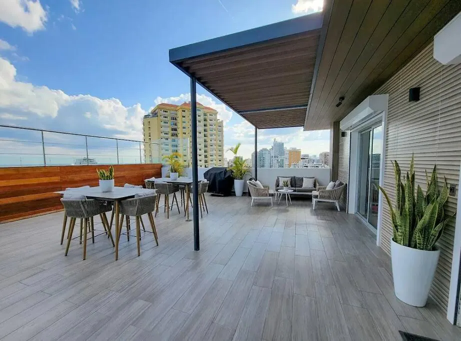 Apartmento En El Corazon De La Ciudad Con Piscina Infinita Y Vista Al Mar 聖多明哥 0*,
